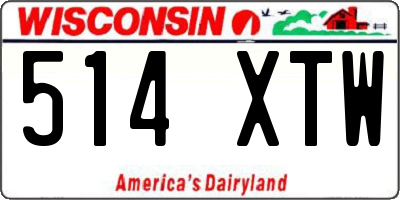 WI license plate 514XTW
