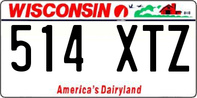 WI license plate 514XTZ
