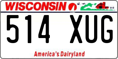 WI license plate 514XUG