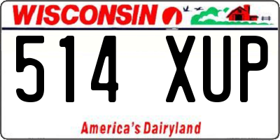 WI license plate 514XUP