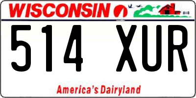 WI license plate 514XUR