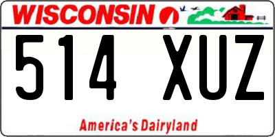 WI license plate 514XUZ