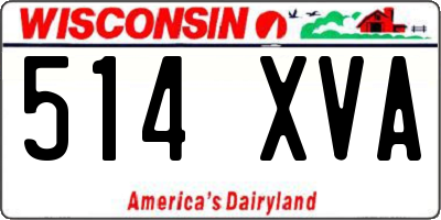 WI license plate 514XVA