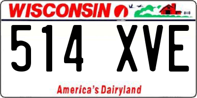 WI license plate 514XVE