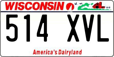 WI license plate 514XVL