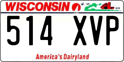 WI license plate 514XVP