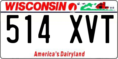 WI license plate 514XVT
