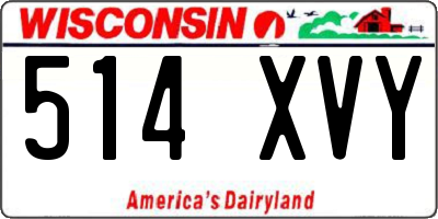 WI license plate 514XVY