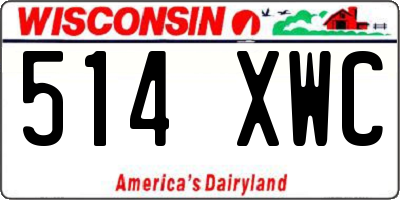WI license plate 514XWC
