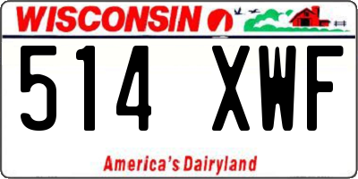 WI license plate 514XWF