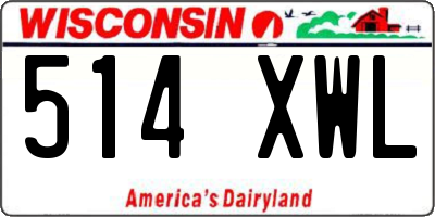 WI license plate 514XWL