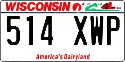 WI license plate 514XWP