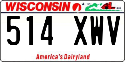 WI license plate 514XWV