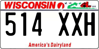 WI license plate 514XXH