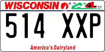 WI license plate 514XXP