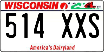 WI license plate 514XXS