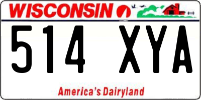 WI license plate 514XYA