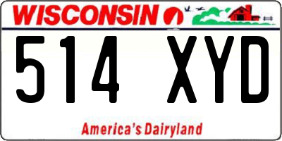 WI license plate 514XYD