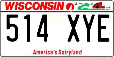 WI license plate 514XYE