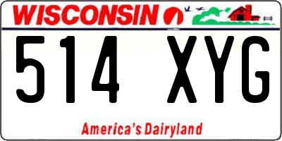 WI license plate 514XYG