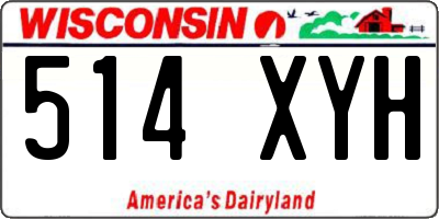 WI license plate 514XYH