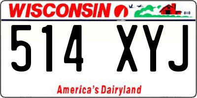 WI license plate 514XYJ