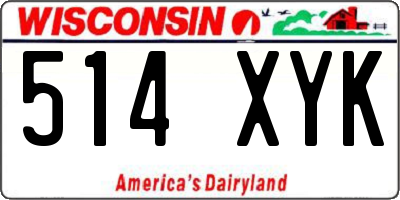WI license plate 514XYK