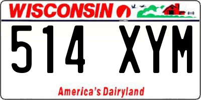 WI license plate 514XYM