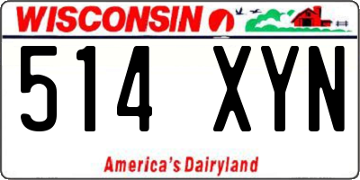 WI license plate 514XYN