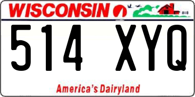WI license plate 514XYQ
