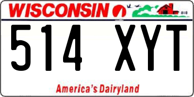 WI license plate 514XYT