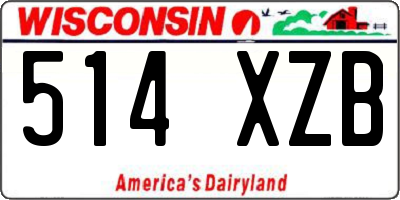 WI license plate 514XZB