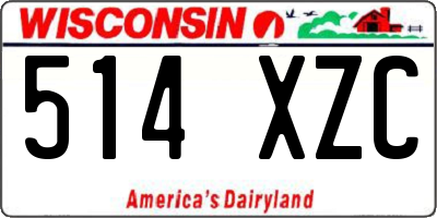 WI license plate 514XZC