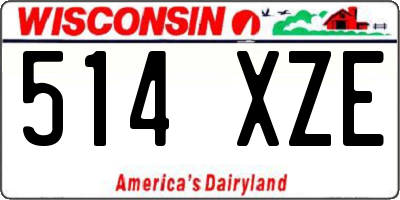 WI license plate 514XZE