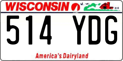 WI license plate 514YDG
