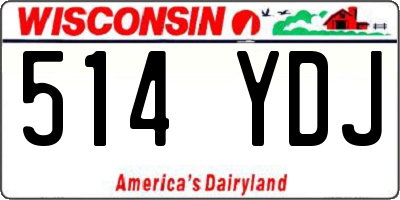 WI license plate 514YDJ