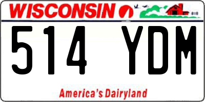 WI license plate 514YDM