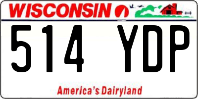 WI license plate 514YDP