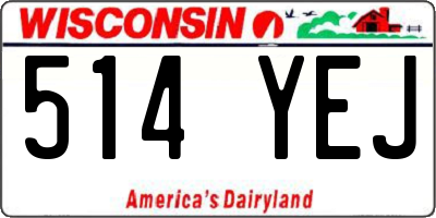 WI license plate 514YEJ
