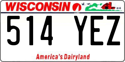 WI license plate 514YEZ