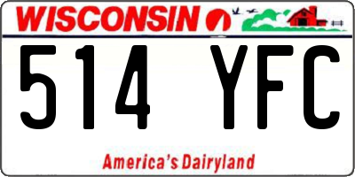 WI license plate 514YFC