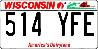 WI license plate 514YFE