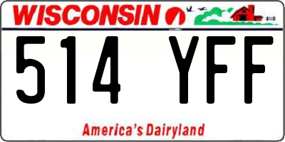 WI license plate 514YFF