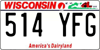 WI license plate 514YFG