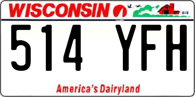 WI license plate 514YFH