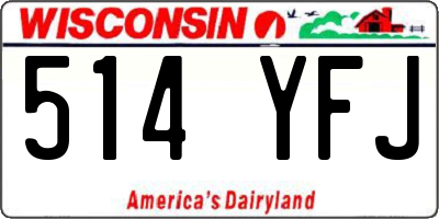 WI license plate 514YFJ