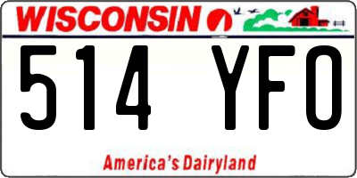 WI license plate 514YFO