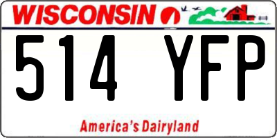 WI license plate 514YFP
