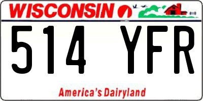 WI license plate 514YFR
