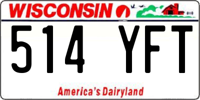 WI license plate 514YFT